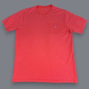 Southern Tides Men's Large Skipjack Pocket Tee Coral 100% Cotton